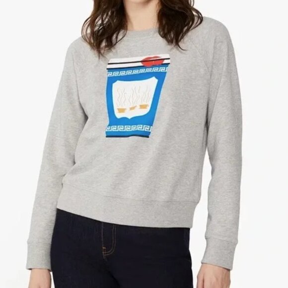 Kate Spade Coffee Cup Sweatshirt - Picture 1 of 12